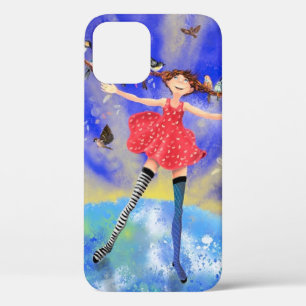 Happy Girl with Birds - Happines - Case-Mate iPhone Hülle