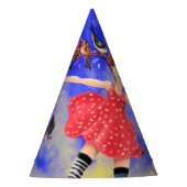 Happy Girl with Birds - Happines Partyhütchen (Vorderseite)