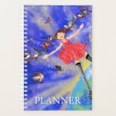 Happy Girl with Birds Planner Planer (Vorderseite)
