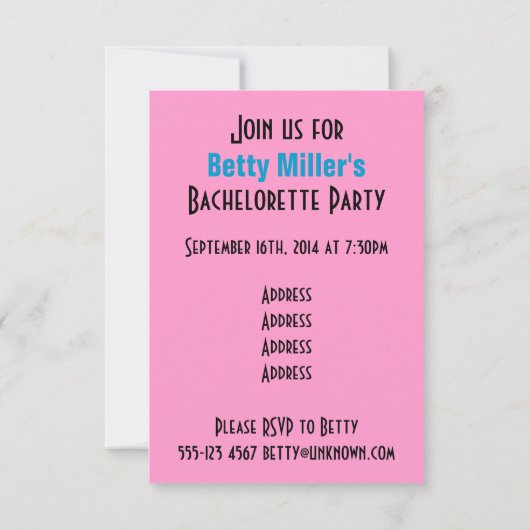 Happy Girl with Frog Prince Einladung (Rückseite)