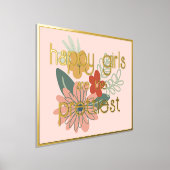 Happy Girls sind das Hübsche Zitat Gold Foliendrucke (Ablage )