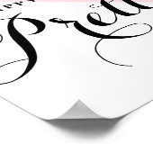 Happy Girls sind die Hübschen Abstrakten Rosa Poster (Ecke)