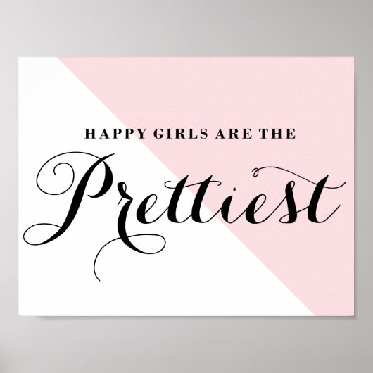 Happy Girls sind die Hübschen Abstrakten Rosa Poster (Vorne)