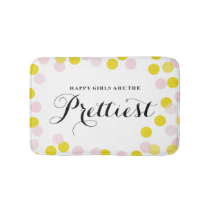 Happy Girls sind die Hübschen Zitate Confetti Dots Badematte