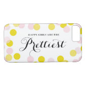 Happy Girls sind die Hübschen Zitate Confetti Dots Case-Mate iPhone Hülle (Rückseite (Horizontal))