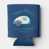 Happy Glamper Aquamarine Vintag Teardrop Trailer Dosenkühler (Rückseite)