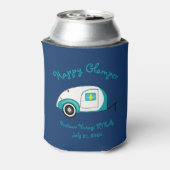 Happy Glamper Aquamarine Vintag Teardrop Trailer Dosenkühler (Kanne Rückseite)