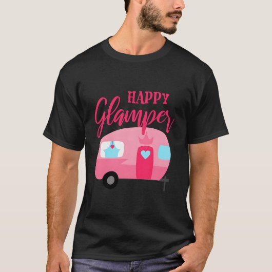 Happy Glamper Camping T-Shirt (Vorderseite)