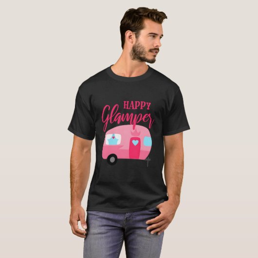 Happy Glamper Camping T-Shirt (Vorne ganz)