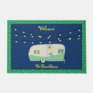 Happy Glamper Green Vintag Canned Ham Trailer Fußmatte