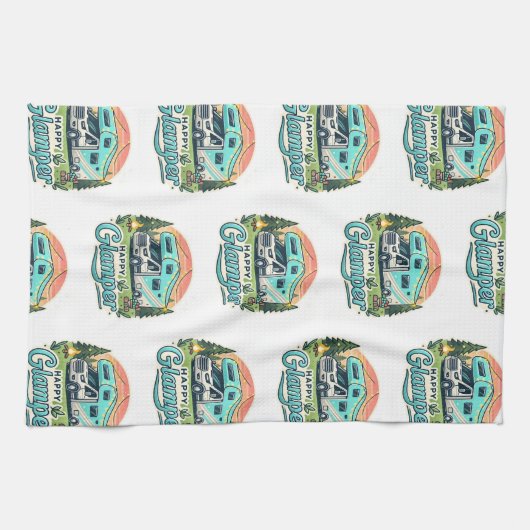 Happy Glamper Kitchtuch - Glamping Essentials Geschirrtuch (Horizontal)