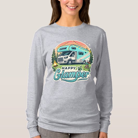 Happy Glamper Long Sleeve Women's T - Shirt (Vorderseite)