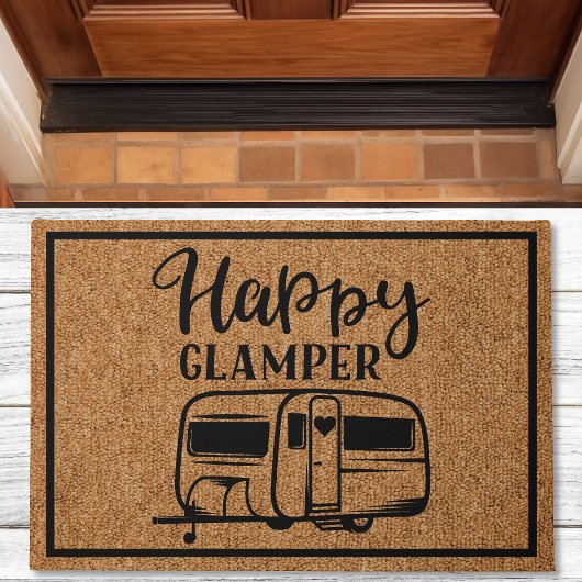 Happy Glamper Rustic Custom Family Camping Fußmatte