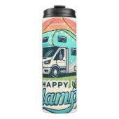 Happy Glamper Travel Mug - Erlebnis wartet Thermosbecher (Vorderseite)