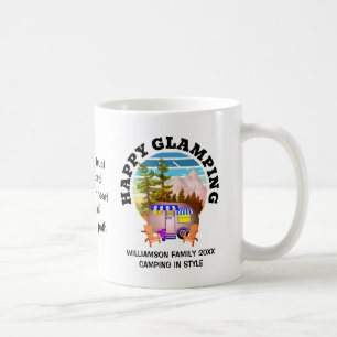HAPPY GLAMPING Individuelle Name Family Camping Tr Kaffeetasse