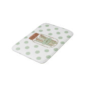 Happy Glaskeramik und Stroh Teppich im Badezimmer Badematte (Schrägansicht)