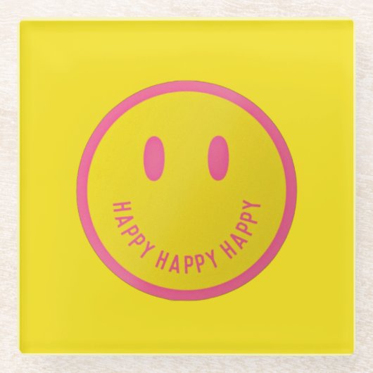 Happy Glass Untersetzer (Vorderseite)