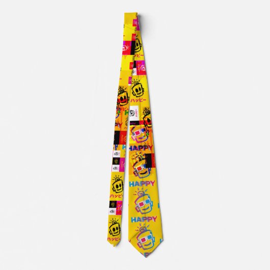 HAPPY Glitch Neck Tie Krawatte (Rückseite)
