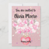 Happy glitter magic baby sweet einladung (Vorderseite)