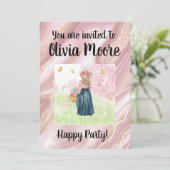 Happy glitter magic baby sweet einladung (Stehend Vorderseite)