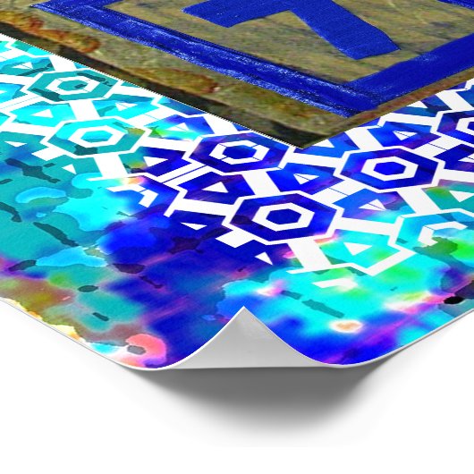 Happy Glory Border Pattern - Reiki Healing Art Poster (Ecke)