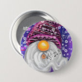 Happy Gnome Christmas Button (Vorne & Hinten)