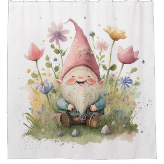 Happy gnome duschvorhang