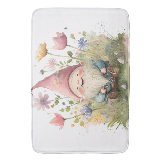 Happy Gnome Duschvorhang Badematte (Vorderseite Vertikal)