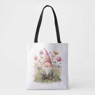 Happy Gnome in Garten Tasche