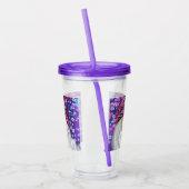 Happy Gnome in Lila Hut Singt ein Weihnachtslied Acryltrinkbecher (Links)