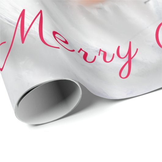 Happy Gnome in Lila Hut Singt ein Weihnachtslied Geschenkpapier (Rolleneckpunkt)