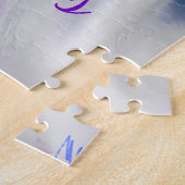 Happy Gnome in Lila Hut Singt ein Weihnachtslied   Puzzle (Seite)