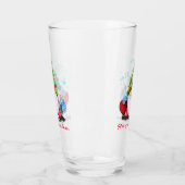 Happy Gnome mit Geschenk Weihnachtsglas Glas (Links)