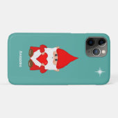 Happy gnome mit Herz auf aquamarin Case-Mate iPhon iPhone Hülle (Rückseite (Horizontal))