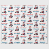 Happy Gnome Racing Patriotic Birthday Geschenkpapier (Flach)