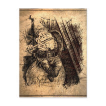 Happy Gnome sitzt auf einem Pilz und spielt eine F