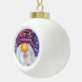 Happy Gnome Weihnachtsdekoration Keramik Kugel-Ornament (Rechts)