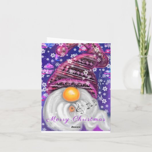 Happy Gnome Weihnachtskarte (Rückseite)