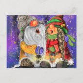 Happy Gnome Weihnachtskarte Postkarte (Rückseite)