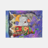 Happy Gnomes Christmas Baby Fleece Blanket (Vorderseite (Horizontal))