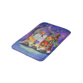Happy Gnomes Christmas Bath Mat Badematte (Schrägansicht)