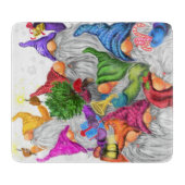 Happy Gnomes Christmas Cutting Board Schneidebrett (Vorderseite)