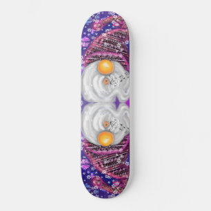 Happy Gnomes in Lila Hütten Singt ein Weihnachtsli Skateboard