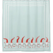 Happy Gnomes Skandinavien Weihnachten Duschvorhang (Vorderseite)