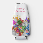 Happy Gnomes Weihnachtsflasche Cooler Flaschenkühler (Vorderseite)