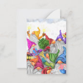 Happy Gnomes Weihnachtskarte Mitteilungskarte (Rückseite)