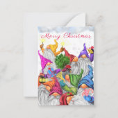 Happy Gnomes Weihnachtskarte Mitteilungskarte (Vorderseite)