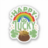 Happy Go Lucky Aufkleber (Vorderseite)