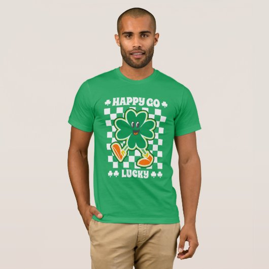 Happy Go Lucky Green Women's St. Patrick's Day T-Shirt (Vorne ganz)
