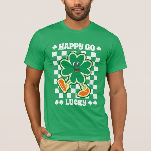 Happy Go Lucky Green Women's St. Patrick's Day T-Shirt (Vorderseite)